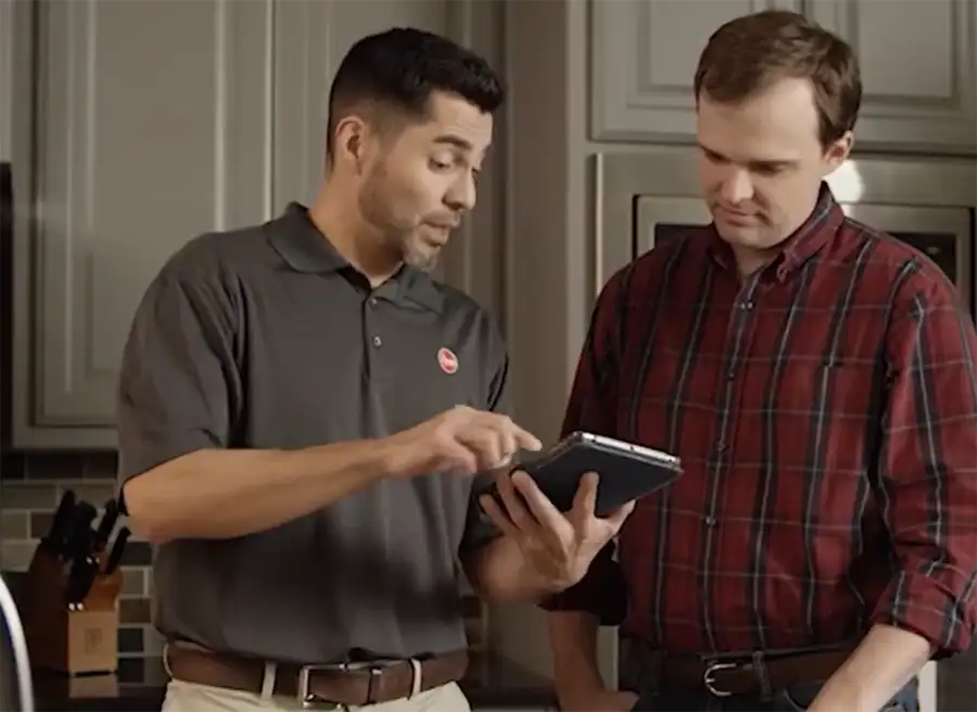 Rheem Pro Partner is meeting with a customer to go over Rheem options, free estimate on new system - Vandalia, IL